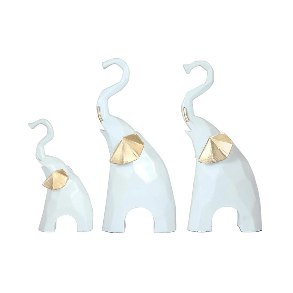 Modern Resin Stag Head Decor with Gold Antlers - Elegant Deer Bust for Wall & Tabletop Display