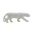 White Ceramic Panther Figurine - Elegant Home Decor - Animal Sculpture