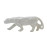 White Ceramic Panther Figurine - Elegant Home Decor - Animal Sculpture