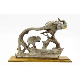 Artistic Resin Elephant Sculpture - Elegant Elephant Figurine for Home & Office Decor