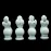 White Angel Figurine Set of 4, Decorative Garden Statues, 8 Inch Height, 3-3.5 Inch Width
