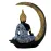 Antique Meditating Moon Buddha Statue Showpiece for Home Decor - Office Decor - Gifting - Lord Buddha Idol Polyresin Decorative Figurine