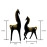 Black and Gold Horse Statues for Home Decor - Elegant Decorative Accents