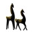 Elegant Black & Gold Giraffe Figurines - Modern Home Decor Set