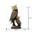 Black & Gold Owl Sculpture - Elegant Home & Office Decor